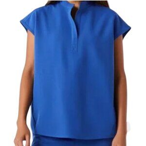 FIGS Rafaela Electric Blue Oversized Scrub Top I Size: S